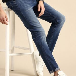 Men Slim Fit Heavy Fade Stretchable Jeans