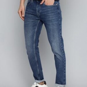 Men Slash Slim Tapered Fit Stretchable Jeans